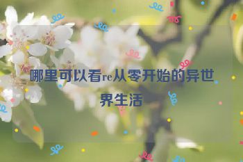 哪里可以看re从零开始的异世界生活
