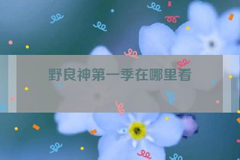 野良神第一季在哪里看