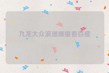 九龙大众浪漫哪里看百度